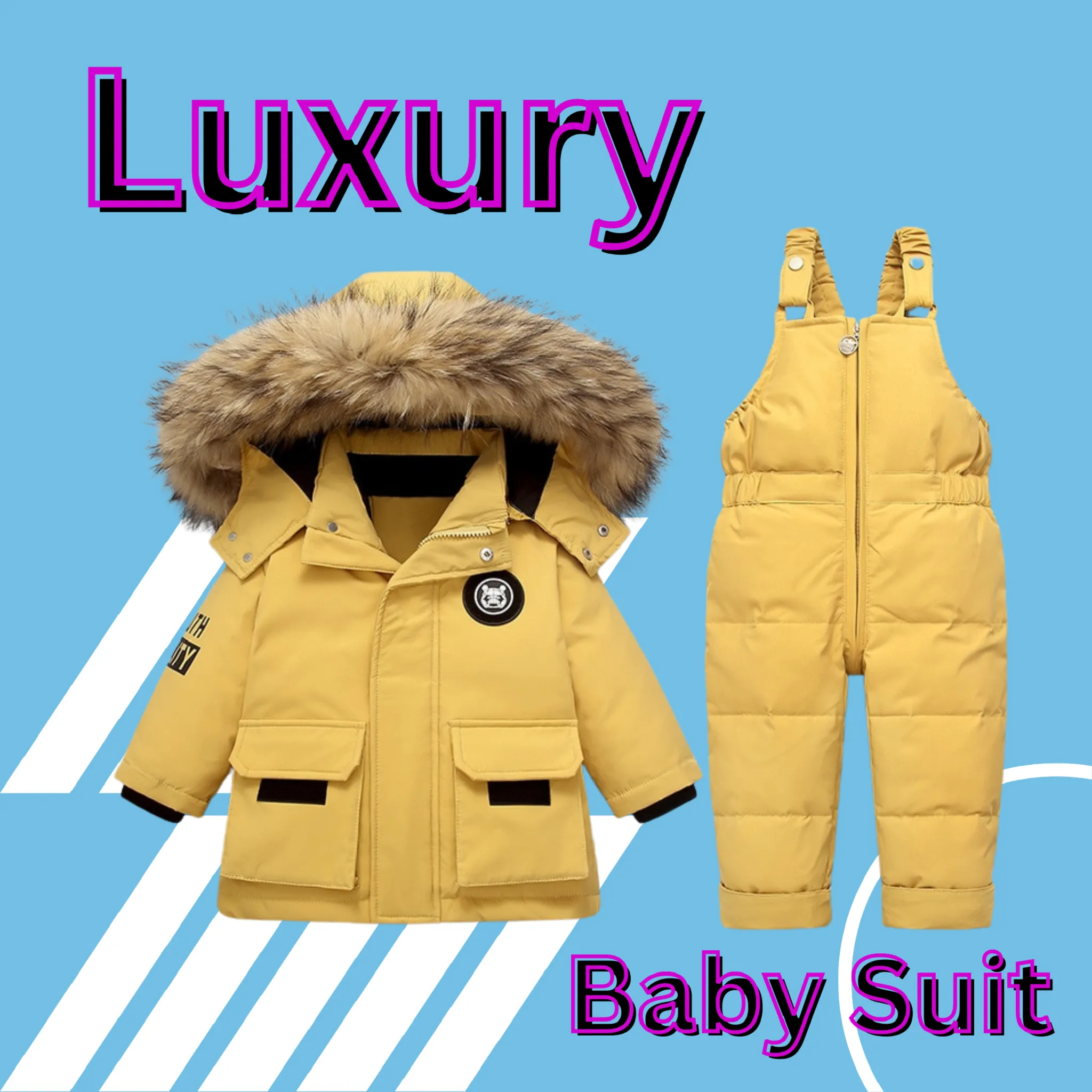 2pcs baby winter warm down jackets