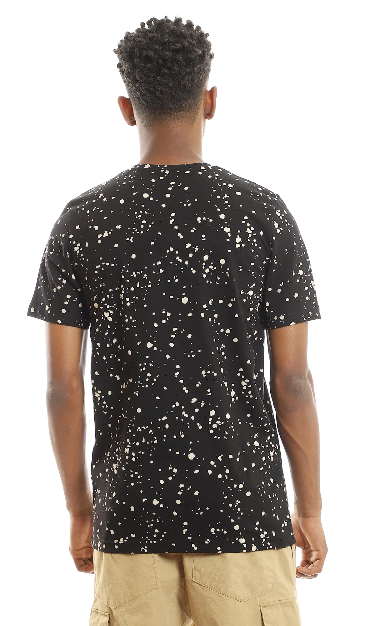 97377 Printed "Unstoppable" With Skull Black Splatter Tee