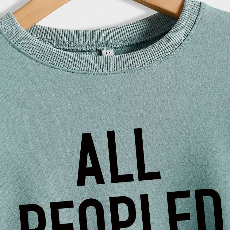 ALL PEOPLED OUT Fashion Round Neck Loose Long Sleeve Oversized Sweatshirt