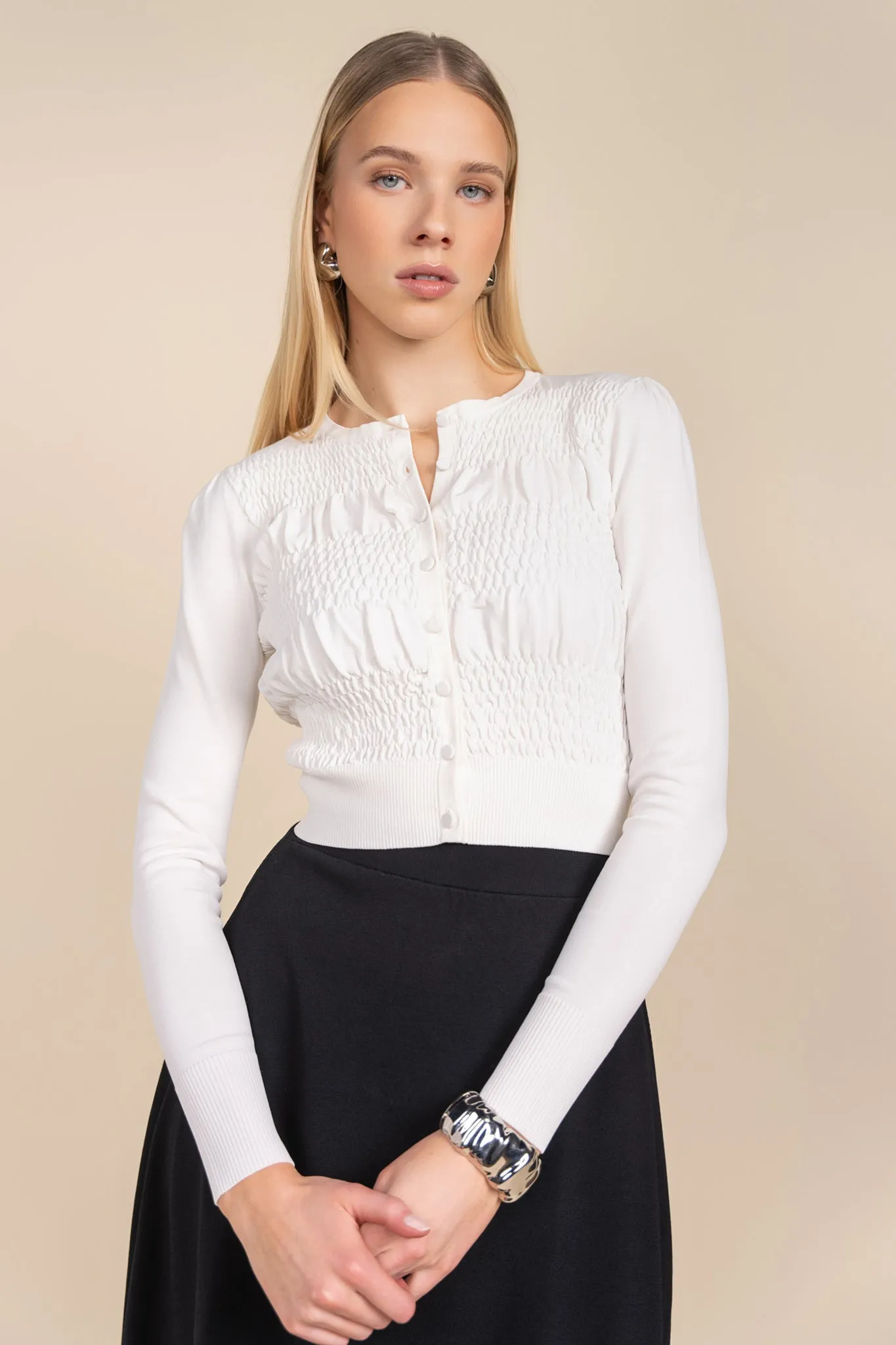 Apparalel Montrose Cardigan Soft White