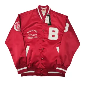 BOFO BAYSIDE TIGERS SLATER WRESTLING RETRO STYLE BOMBER JACKET IN RED