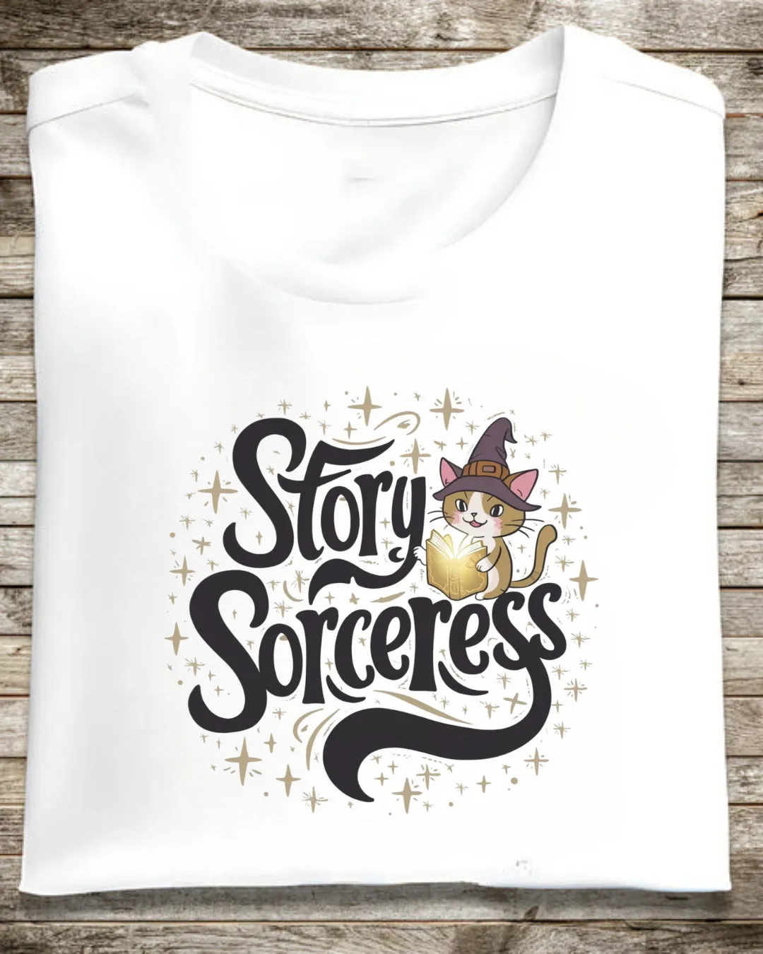 Book Lovers T-Shirt Story Sorcerer Cotton T-Shirt