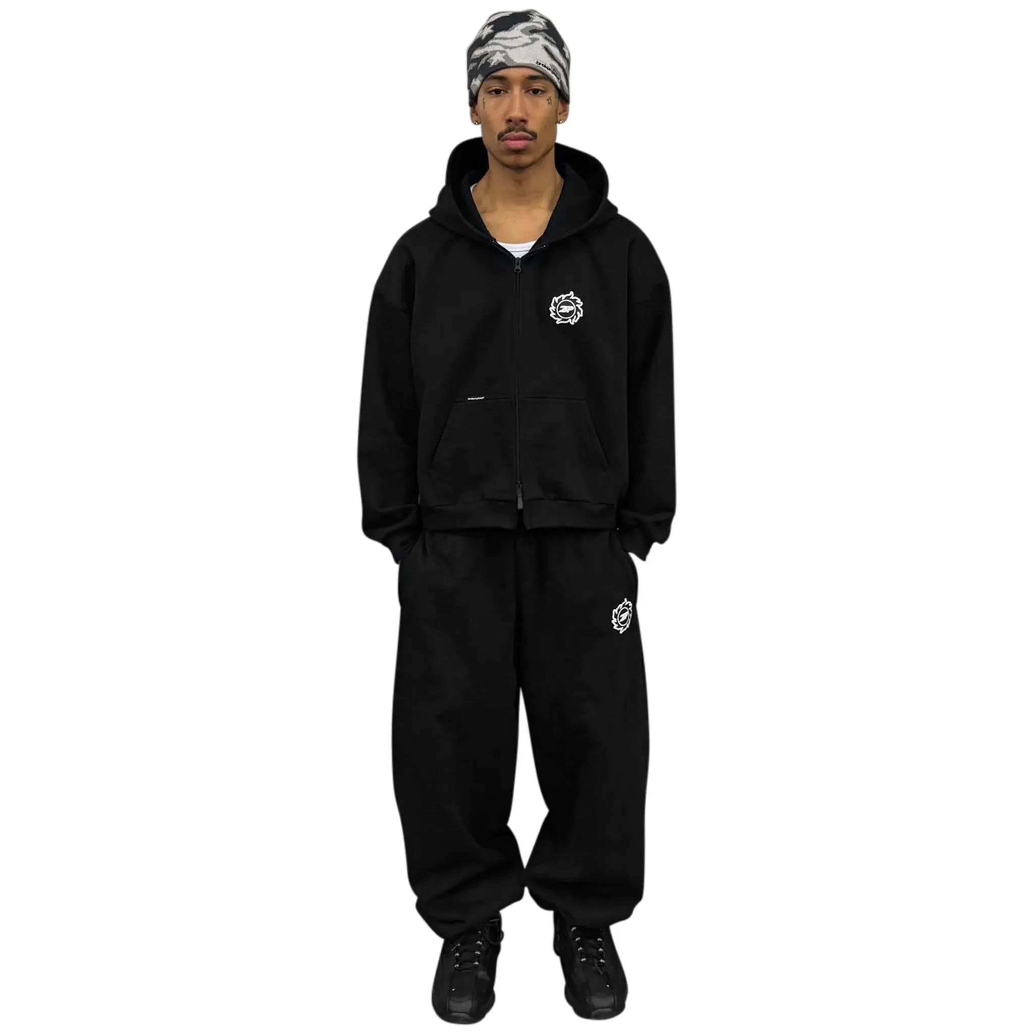 Broken Planet Cuffed Midnight Black Sweatpants