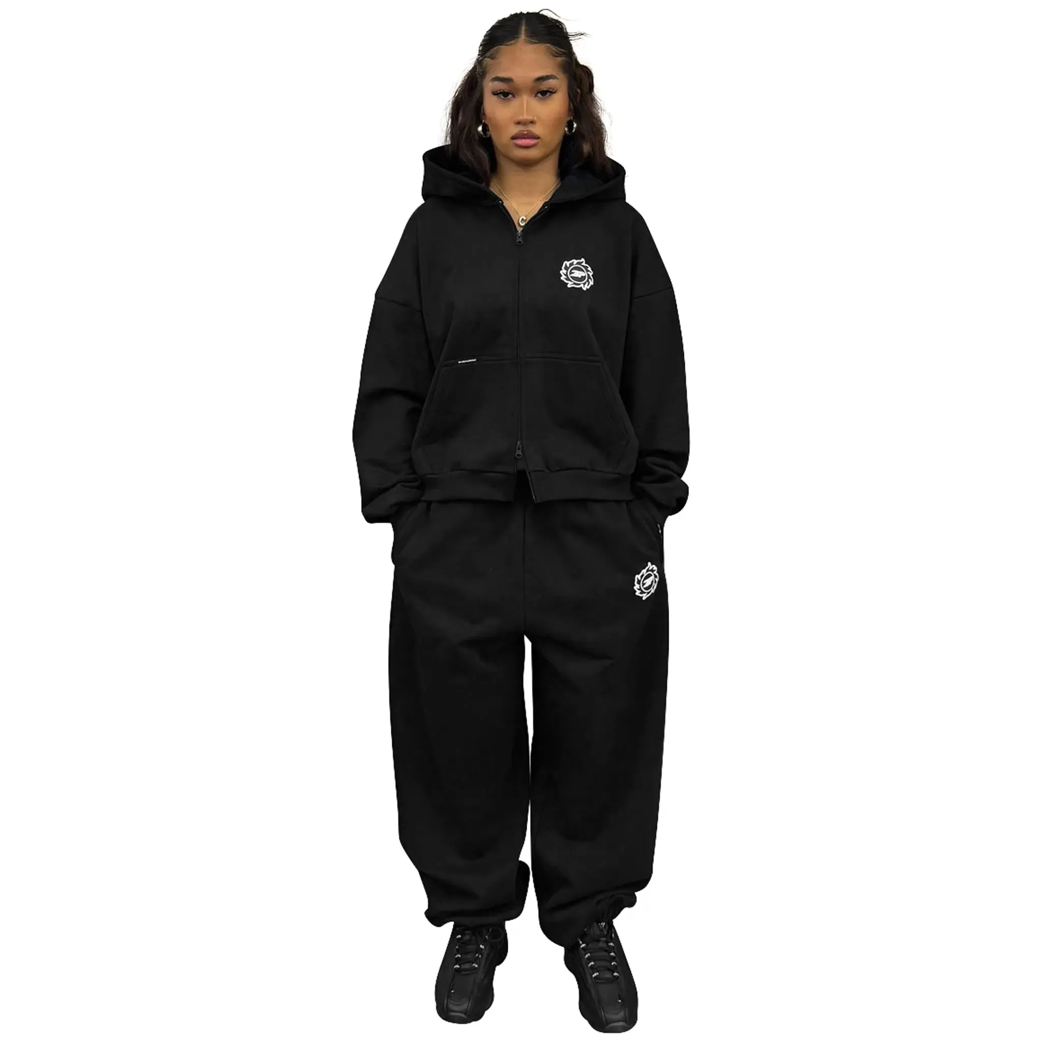 Broken Planet Cuffed Midnight Black Sweatpants