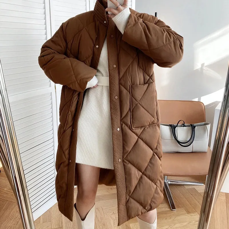 Chic and Cozy Padded Winter Coat Belted Jackets