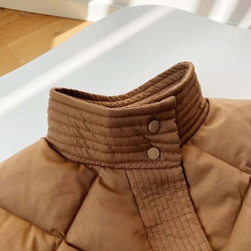 Chic and Cozy Padded Winter Coat Belted Jackets