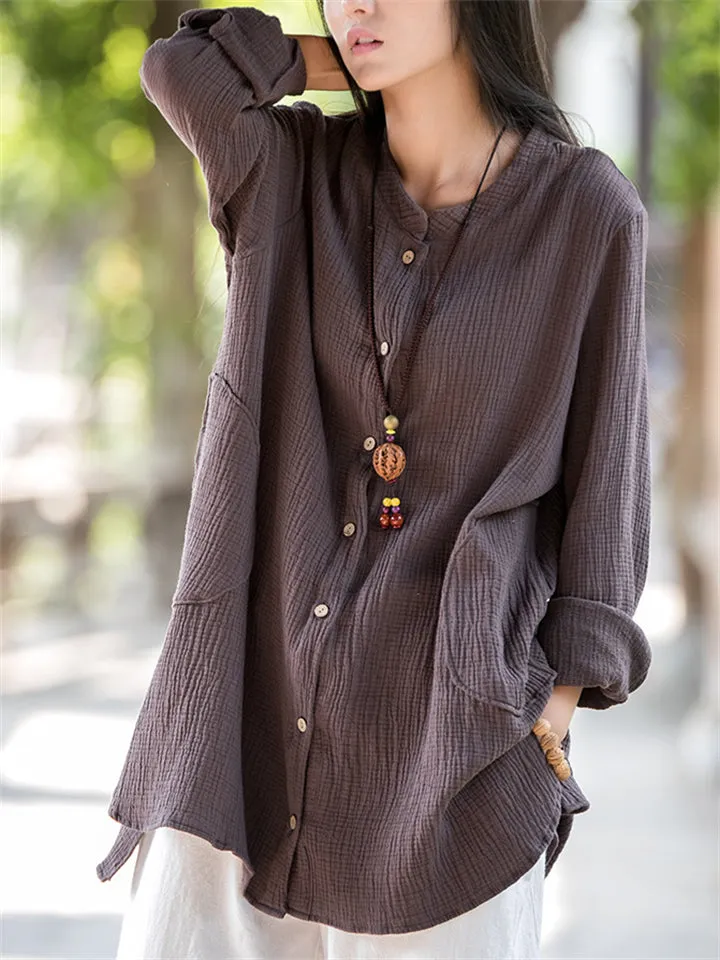 Chinese Style Simple Comfy Women's Jackets