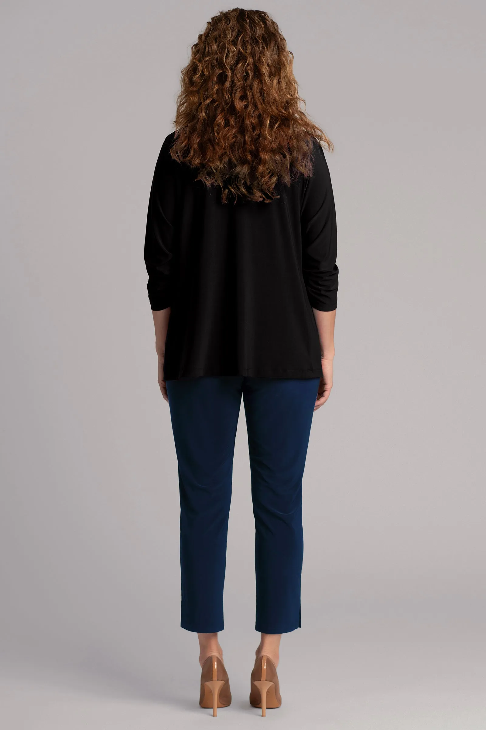 Classic Jacket with Pleated Sleeves | Black