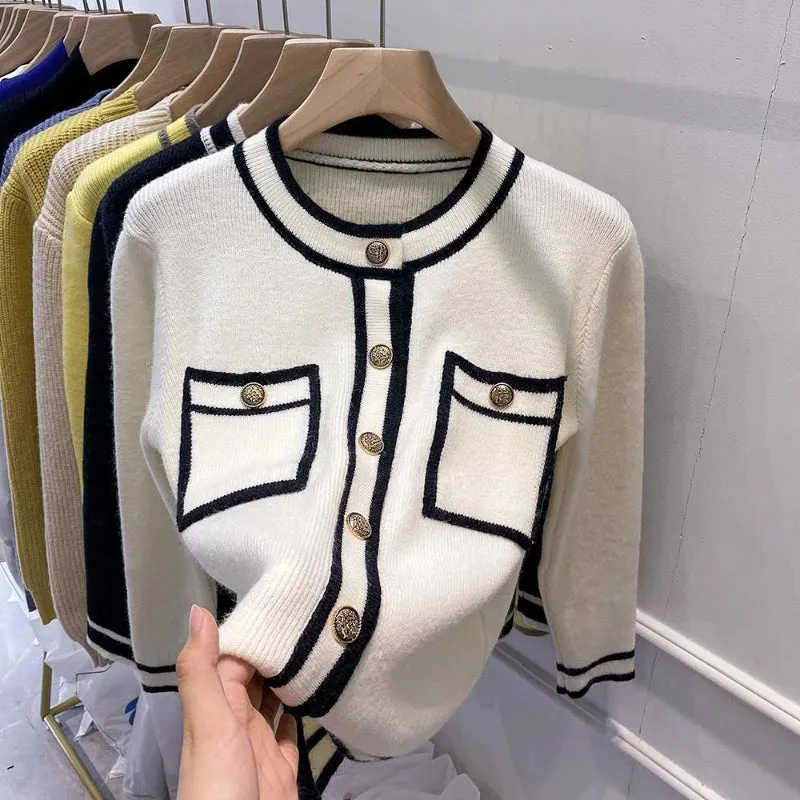 Classic Knit Button Front Cardigans - Ailime Designs