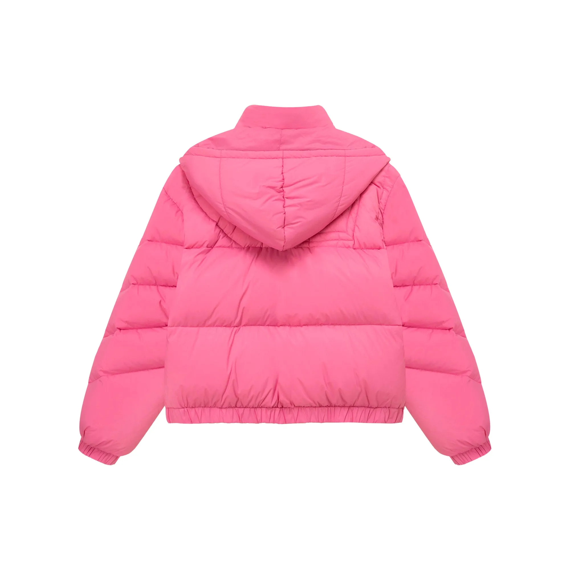 Colored Hooded Simple Padded Jacket