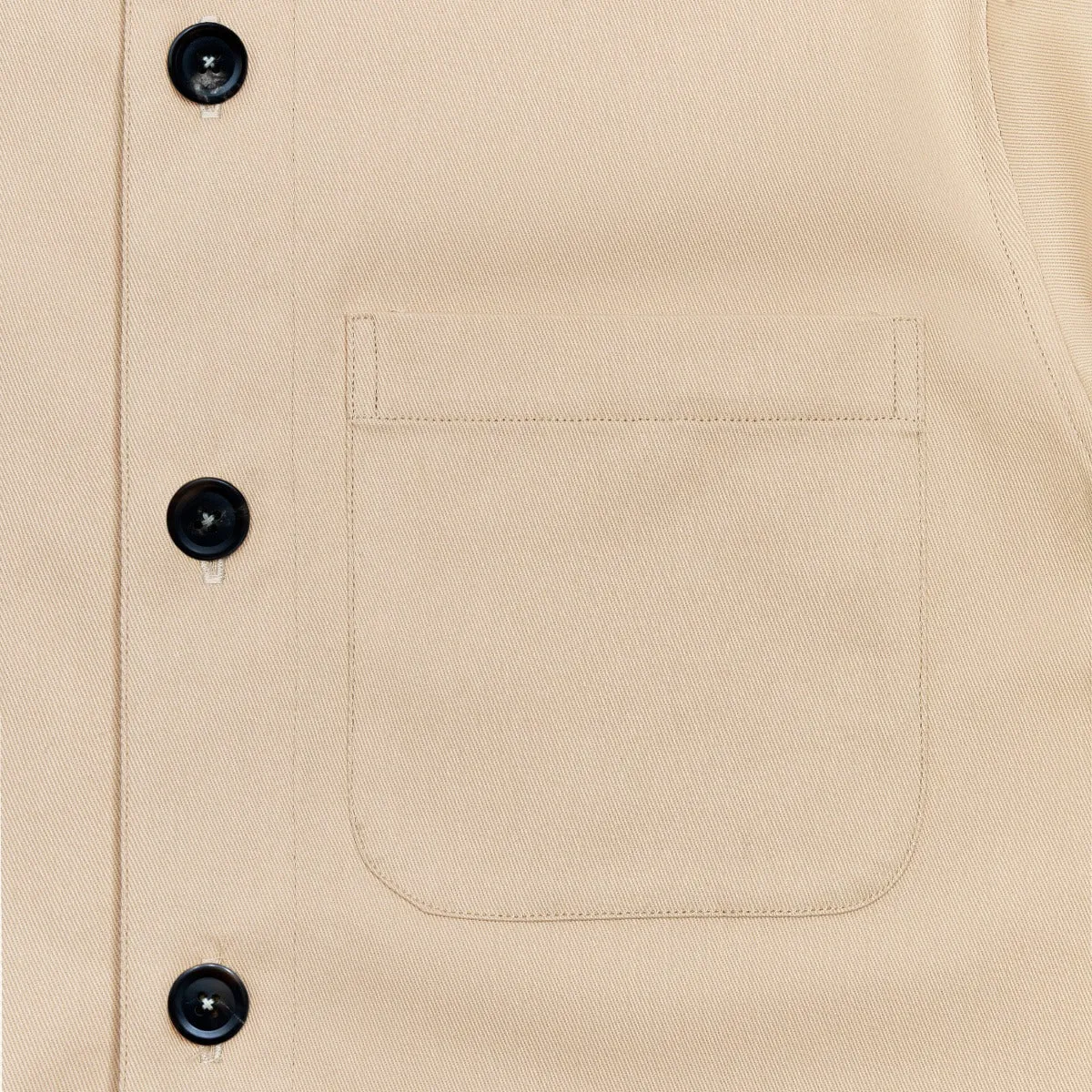 Cotton Twill Chore Jacket in Ecru