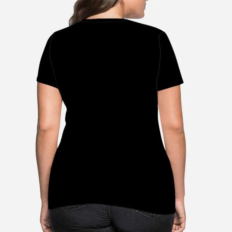 Custom Dog Face Tee Black Classic Women's All Over Print T-shirt Your Dog on A Shirt for Her