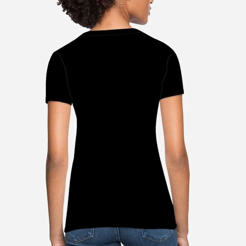 Custom Dog Face Tee Black Classic Women's All Over Print T-shirt Your Dog on A Shirt for Her