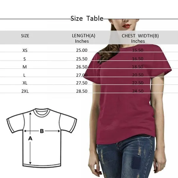 Custom Face Shirts Love Triangle Women's All Over Print T-shirt Design Tee with Picture For Girlfriend