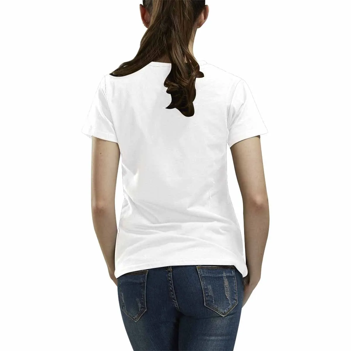 Custom Face Shirts Love Triangle Women's All Over Print T-shirt Design Tee with Picture For Girlfriend