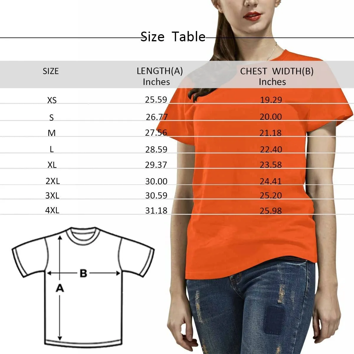 Custom My Face on A Shirt Red Simple Women's All Over Print T-shirt