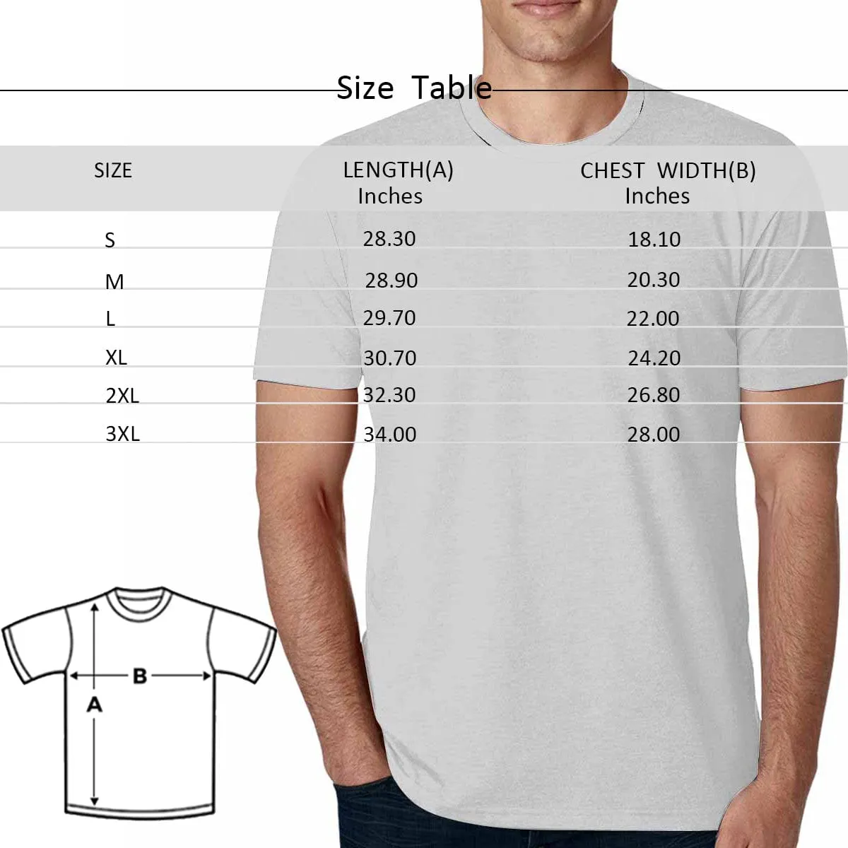 Custom Name Awesome Dad Tee Men's All Over Print T-shirt Put Your Face on Shirt for Father's Day