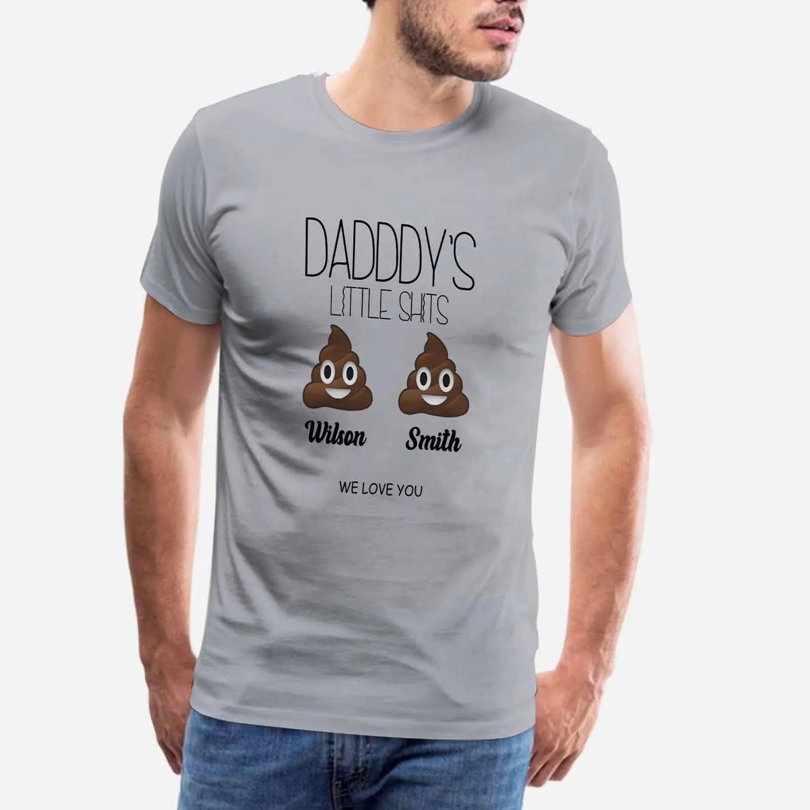 Custom Name Shirts Funny Shits Men's All Over Print T-shirt with Personalized Pictures for Father