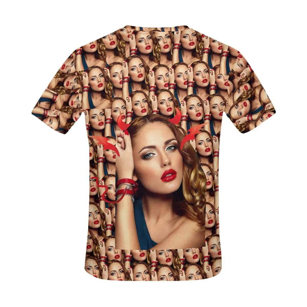 Custom Shirts with Faces Devil Personalized Men's All Over Print T-shirt