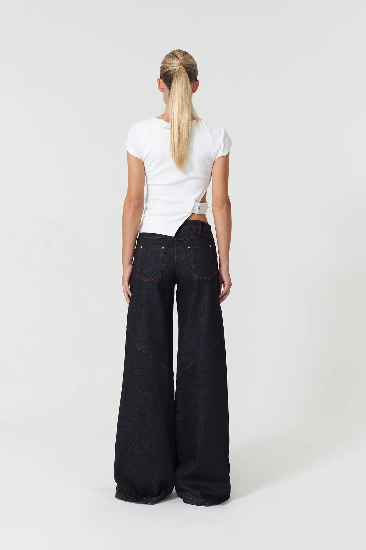 Davidson Wide Leg Blue Pants