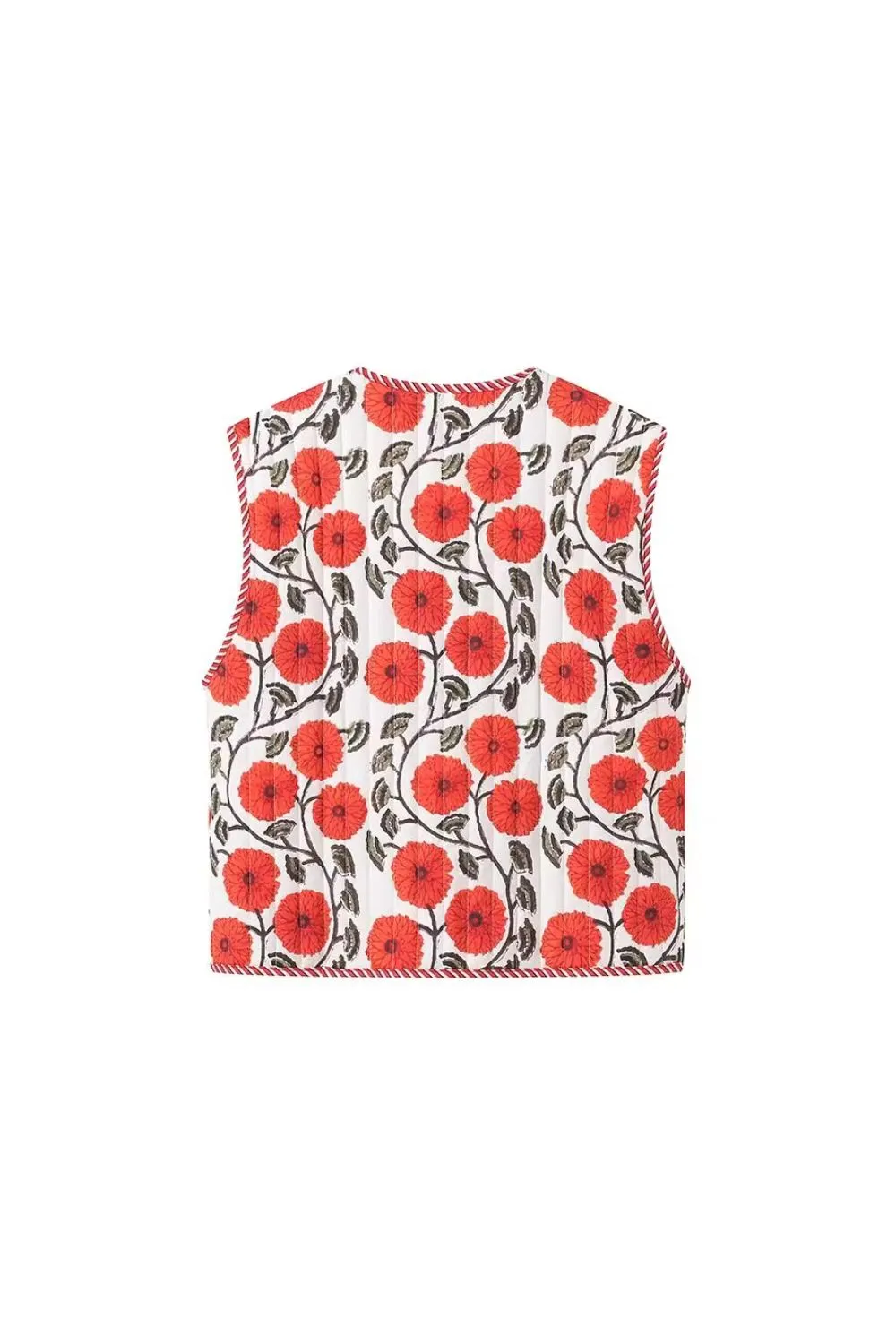 'Elena' Printed Tie-Front Tank Top