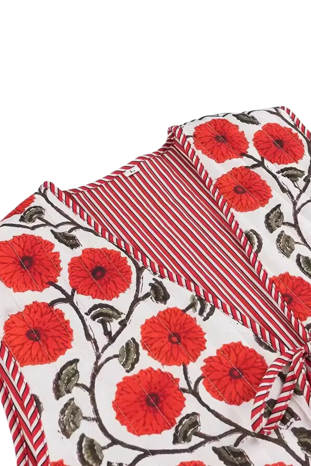 'Elena' Printed Tie-Front Tank Top