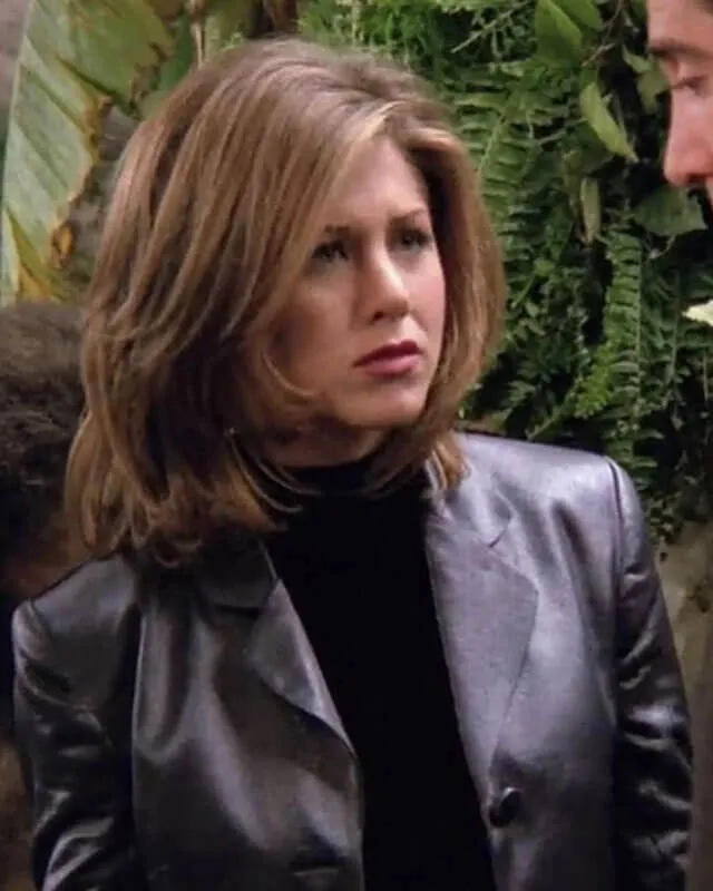 Friends Rachel Green Black Leather Blazer S02