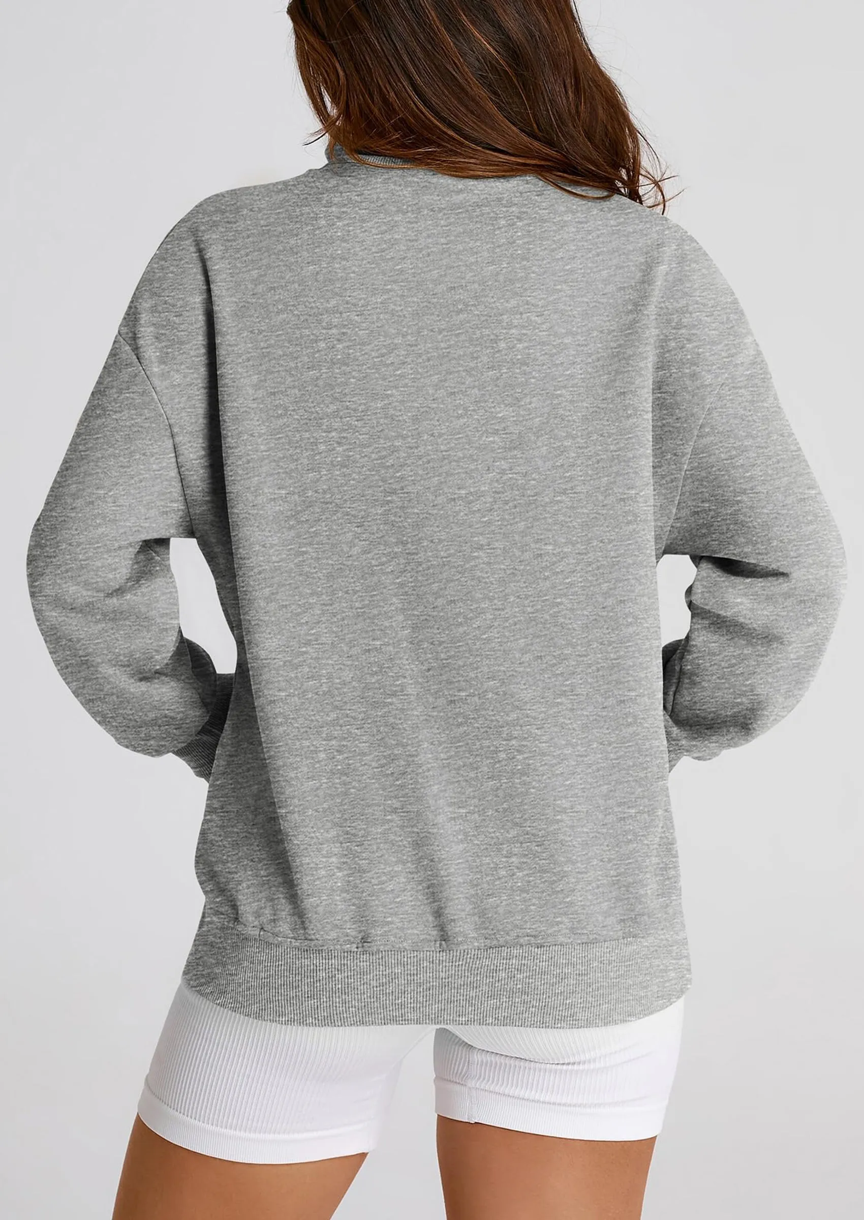 Full Zip Up Long Sleeve Loose Fit Trendy Casual Cardigan with Pockets