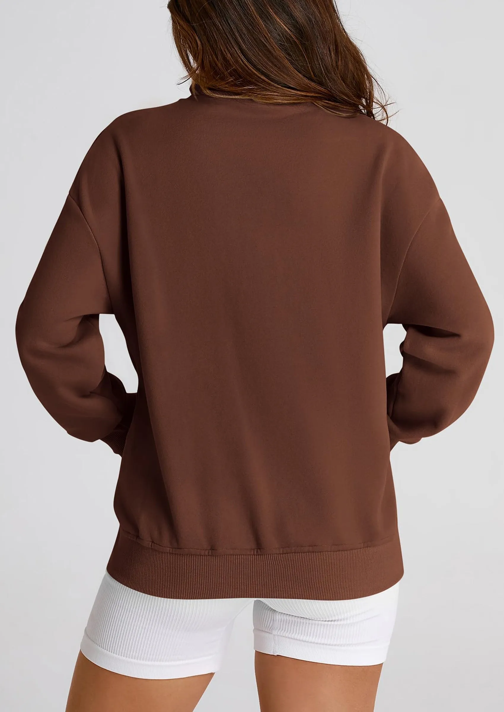 Full Zip Up Long Sleeve Loose Fit Trendy Casual Cardigan with Pockets