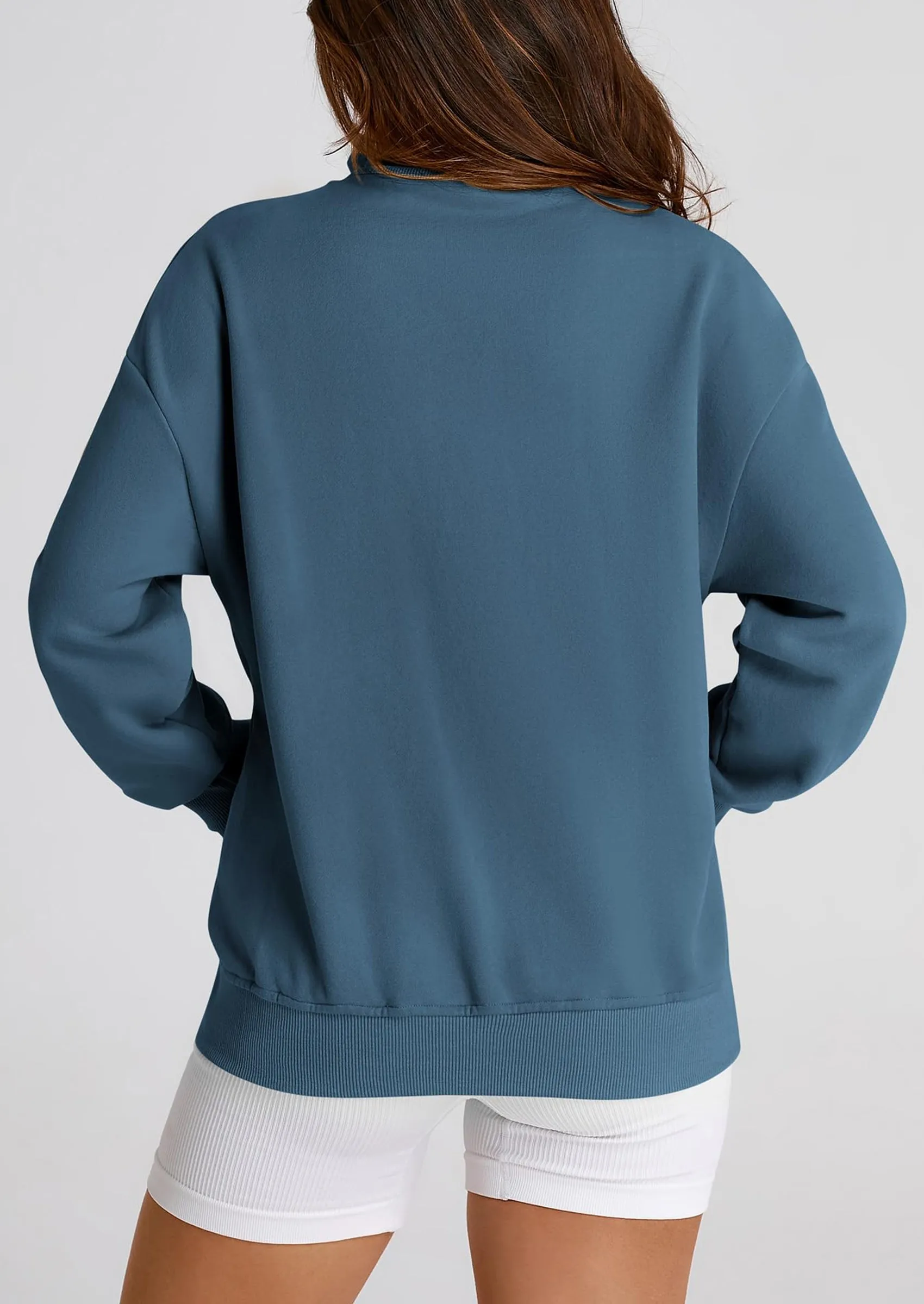 Full Zip Up Long Sleeve Loose Fit Trendy Casual Cardigan with Pockets