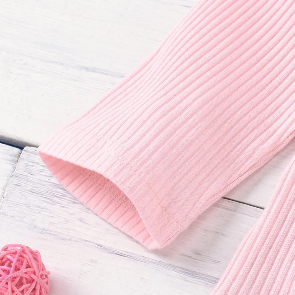 Girls Solid Color Long Sleeve Ruffle Top Girl T Shirts Wholesale