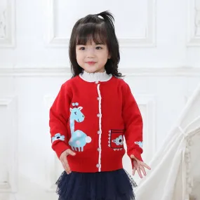 Girls' sweaters and cardigans do not fade