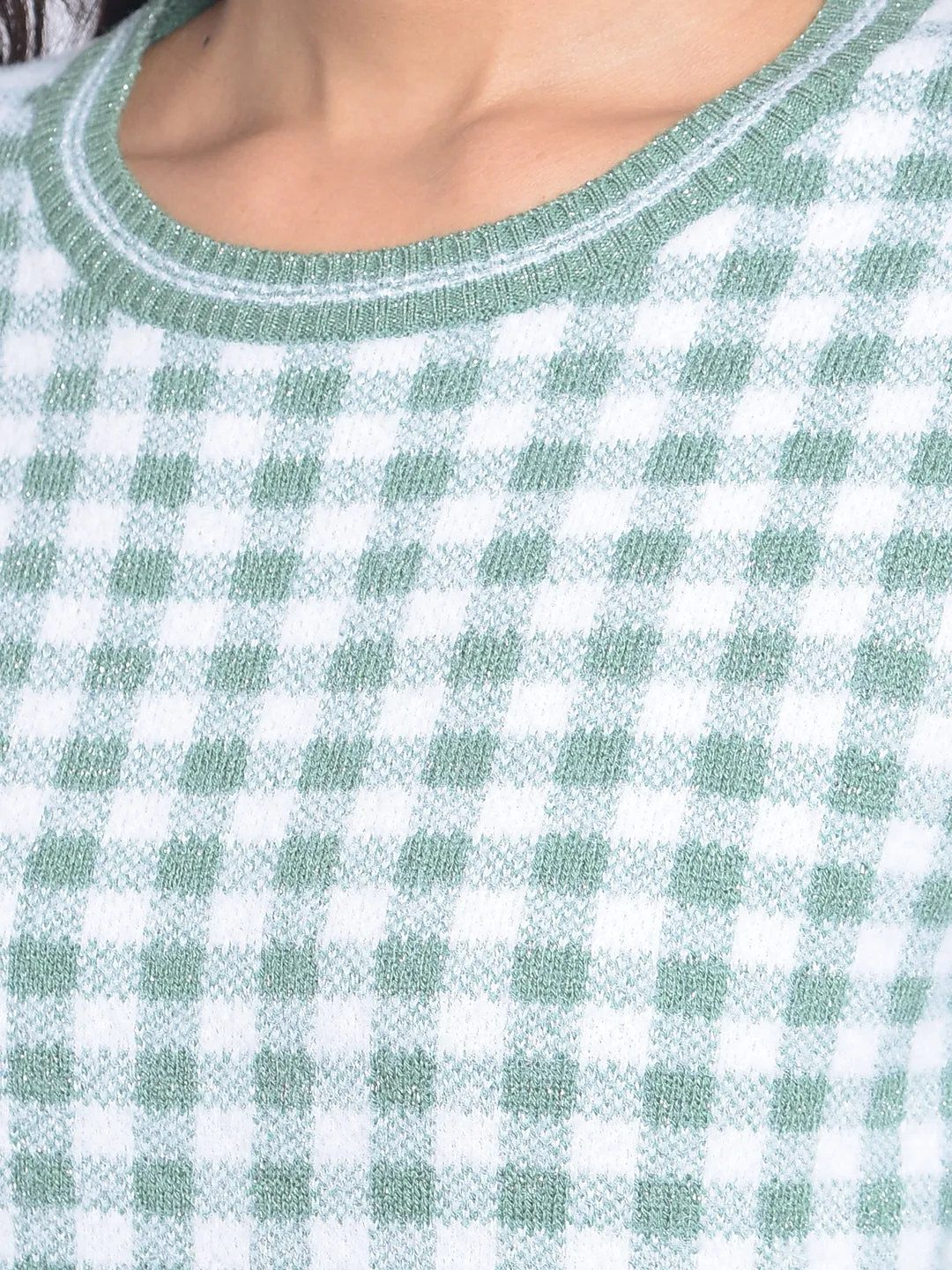 Green Checked Sweaters