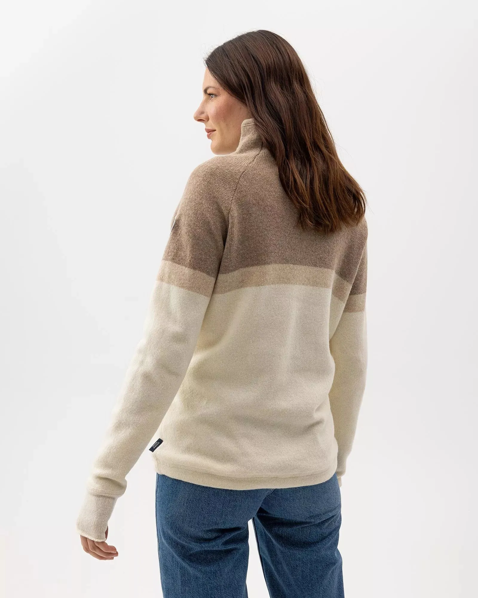 Holebrook Martina Windproof Sweater Khaki/Off White