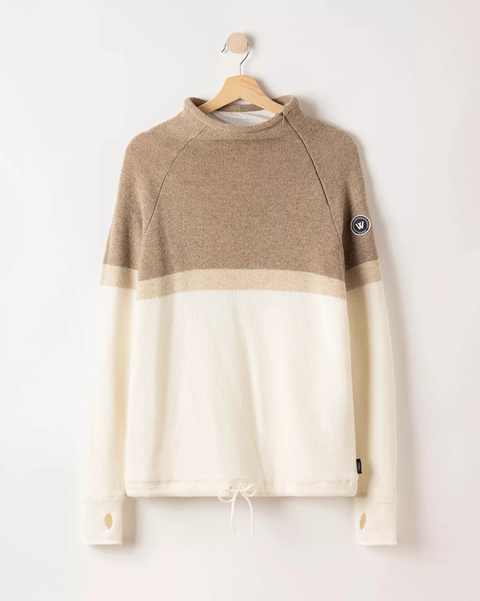 Holebrook Martina Windproof Sweater Khaki/Off White