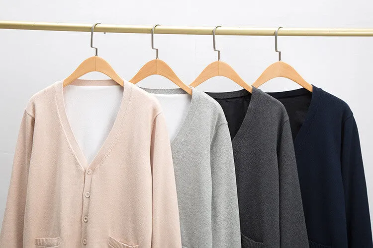 JK winter warm thickened fleece cardigan