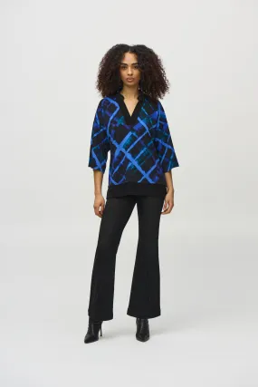 Joseph Ribkoff Women's Silky Knit Abstract Print Boxy Top