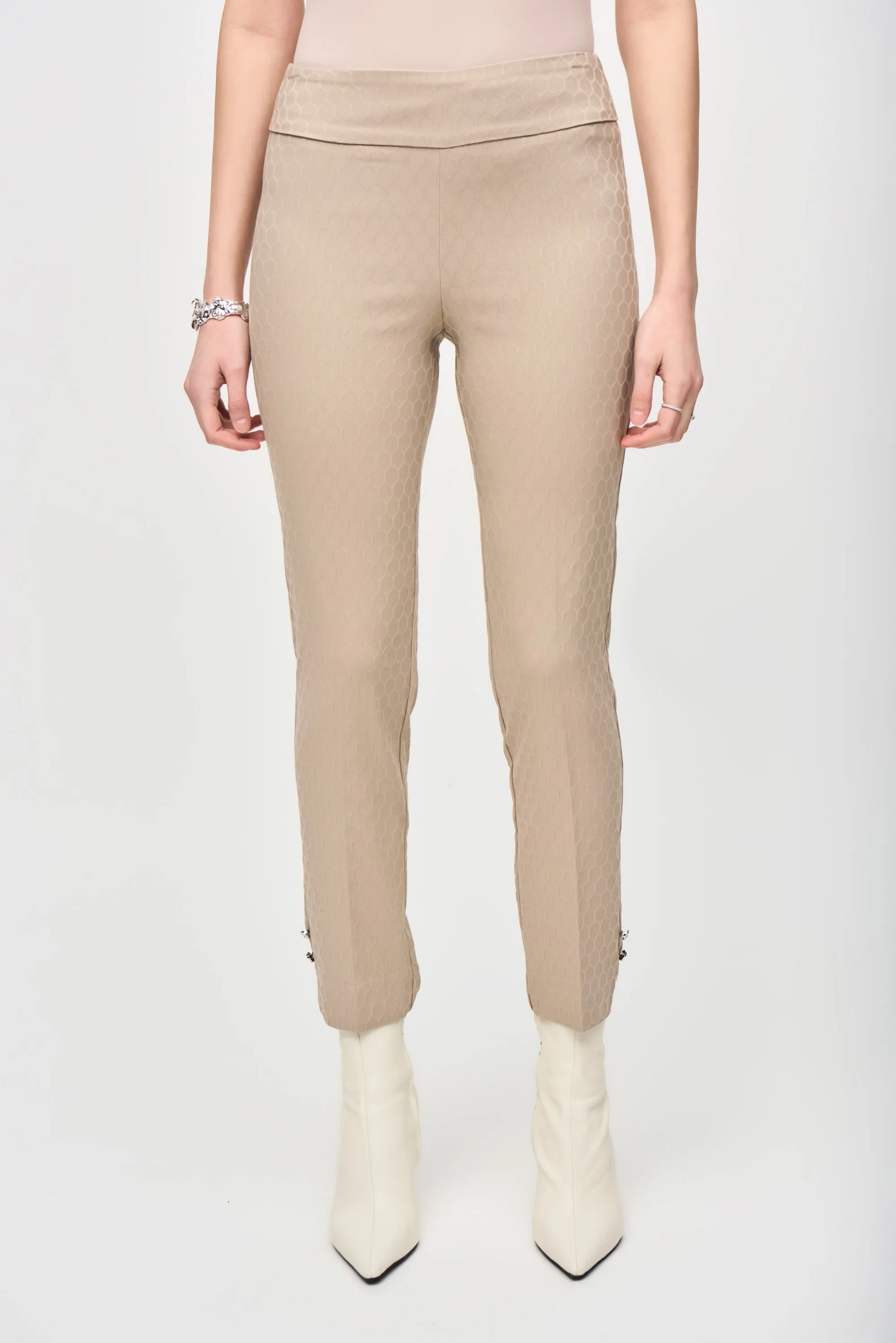 Joseph Ribkoff Women's Textured Jacquard Pull-On Pants