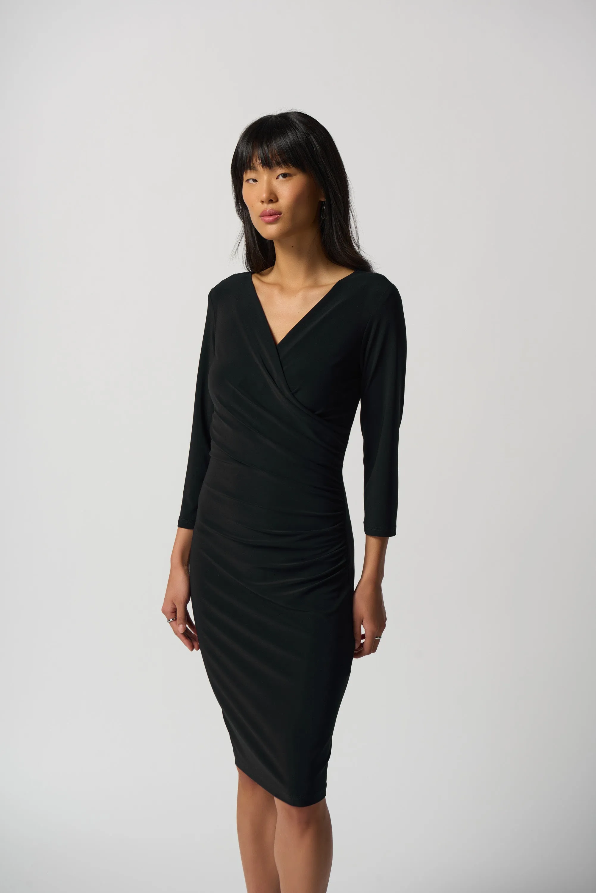 Joseph Ribkoff Women's Three-Quarter Sleeve Wrap Dress