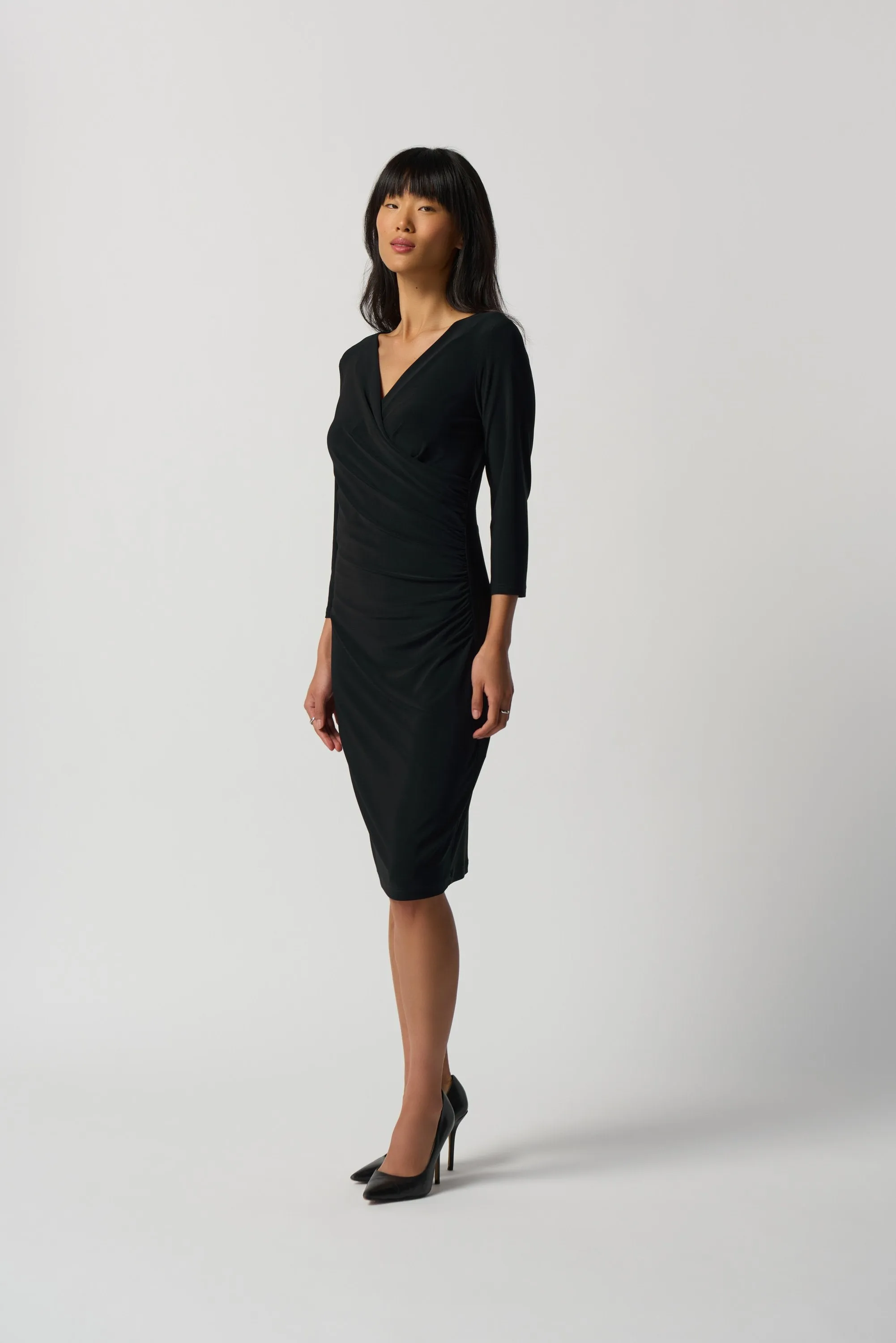 Joseph Ribkoff Women's Three-Quarter Sleeve Wrap Dress