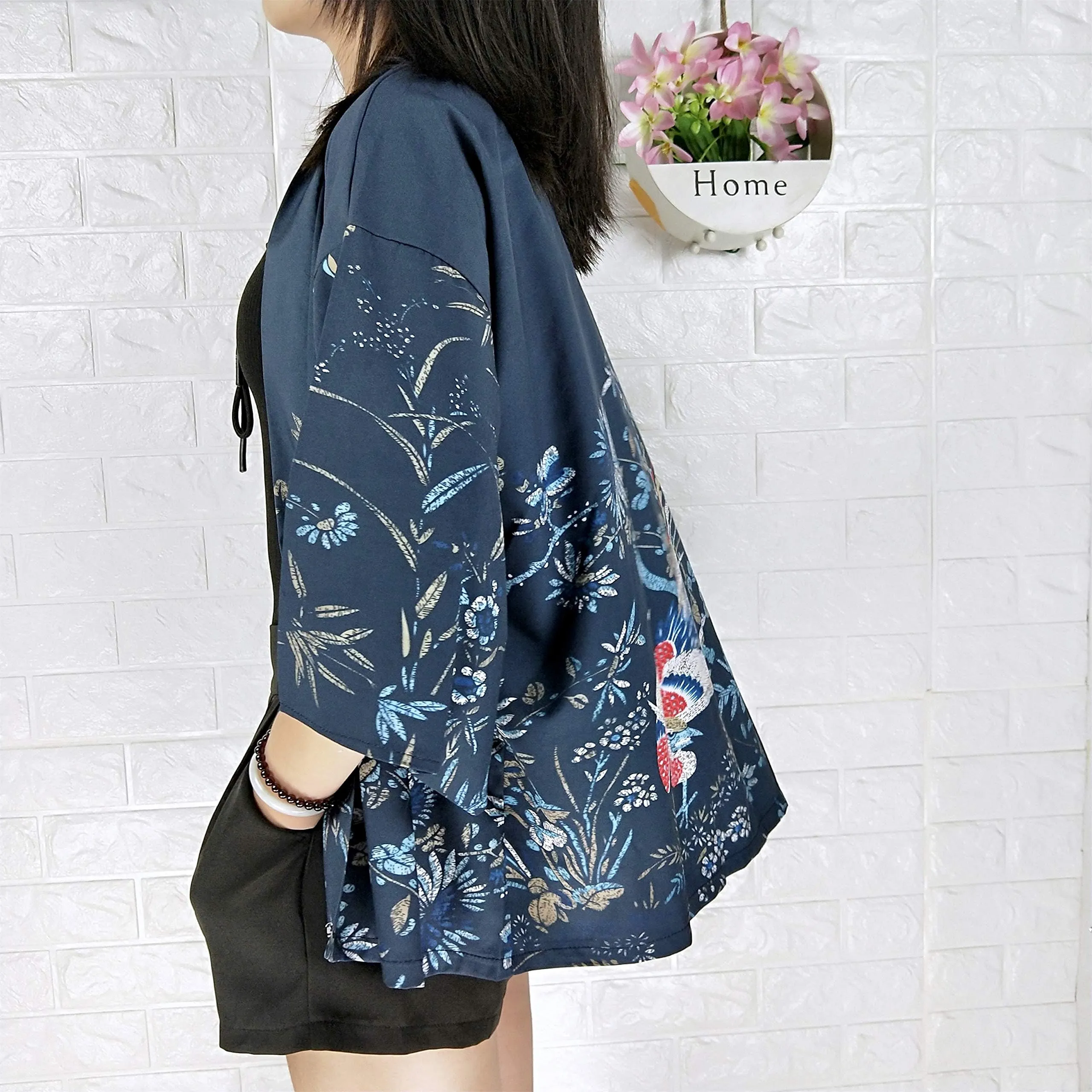 K10-Women's Floral Print Cardigan Kimono Cute Tops