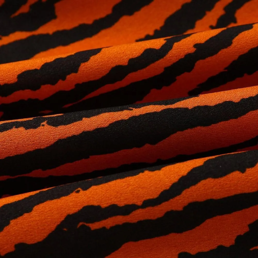 Kid Boys Tiger Pattern Lapel Shirt Little Boy T Shirts