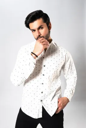 MEN OFF WHITE CASUAL SHIRT