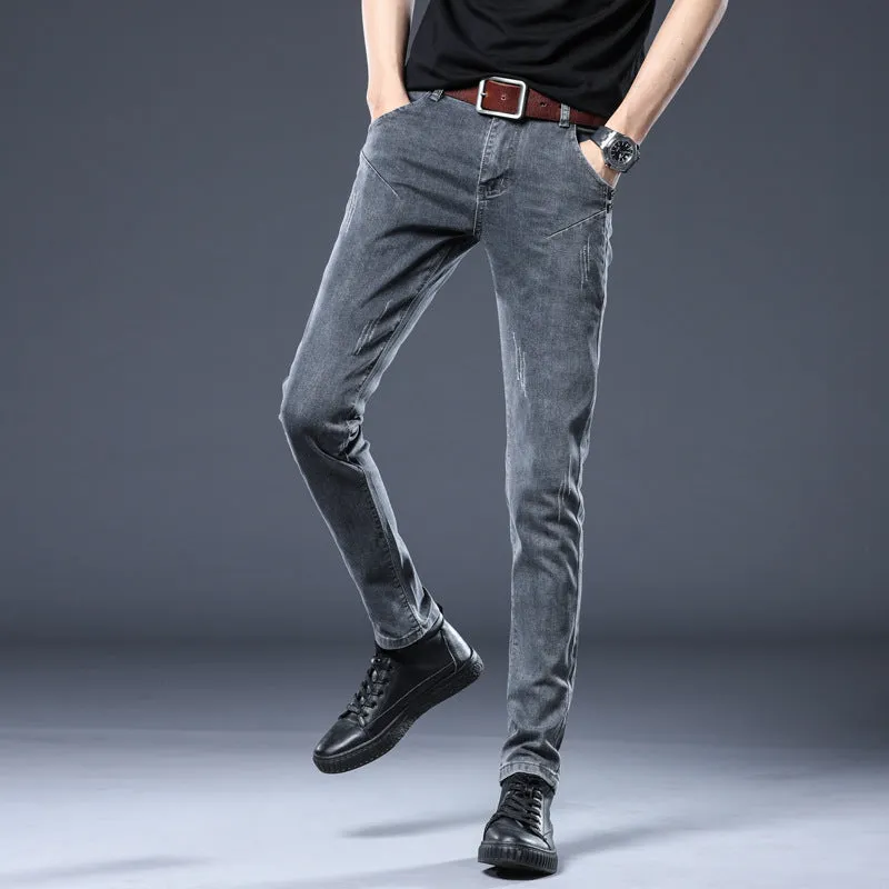 Men Pencil Pants Casual Skinny Men's Jeans Long Trousers
