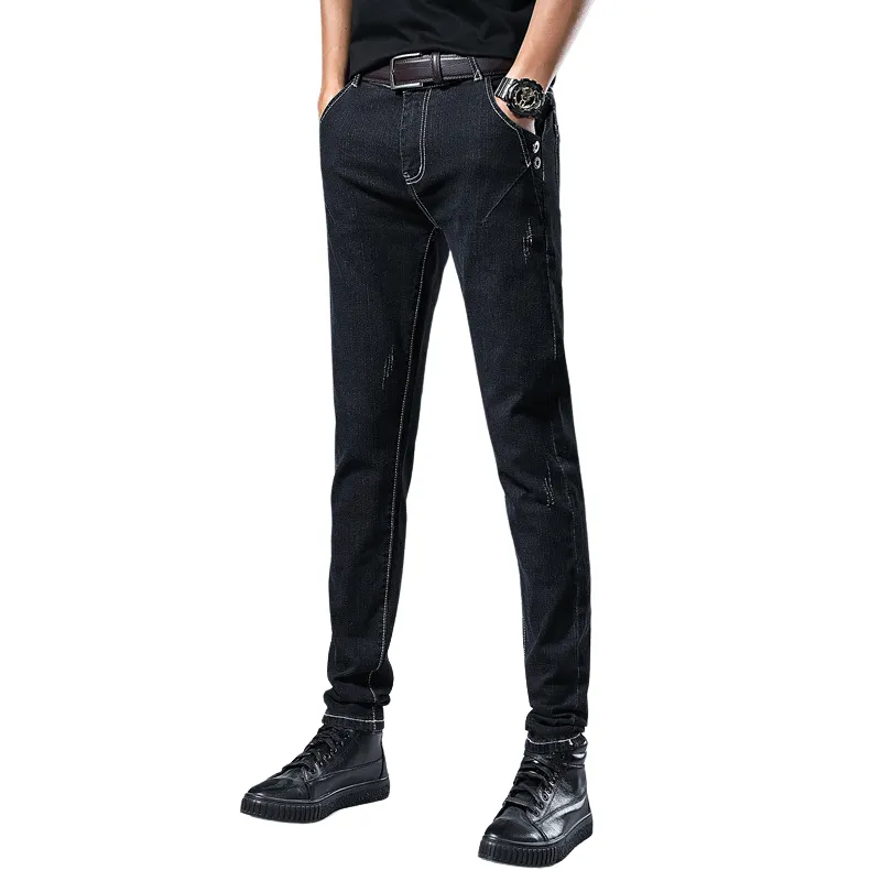 Men Pencil Pants Casual Skinny Men's Jeans Long Trousers