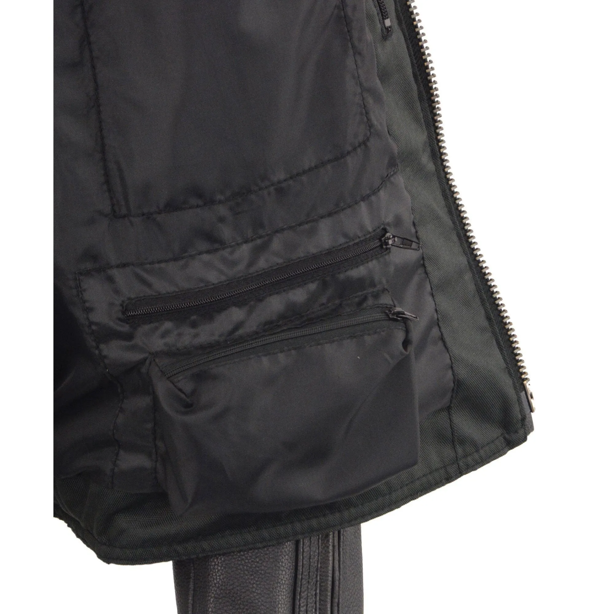 Milwaukee Leather-MLM1513SET-Men's Vented Scooter Jacket w/ Heated Technology and Battery Pack Included