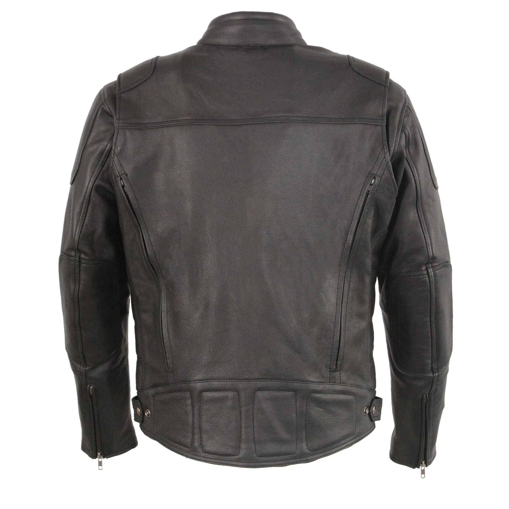 Milwaukee Leather-MLM1513SET-Men's Vented Scooter Jacket w/ Heated Technology and Battery Pack Included