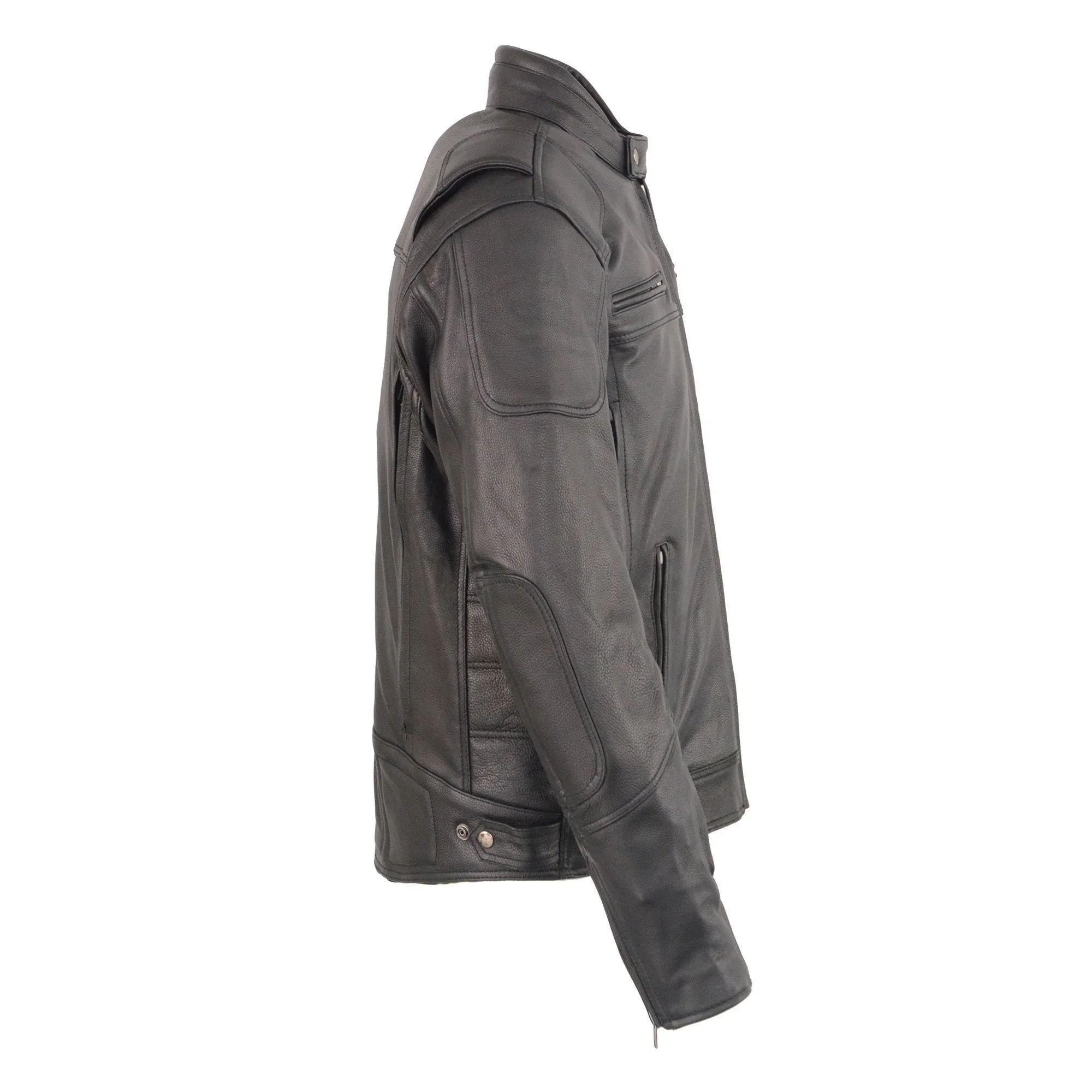 Milwaukee Leather-MLM1513SET-Men's Vented Scooter Jacket w/ Heated Technology and Battery Pack Included