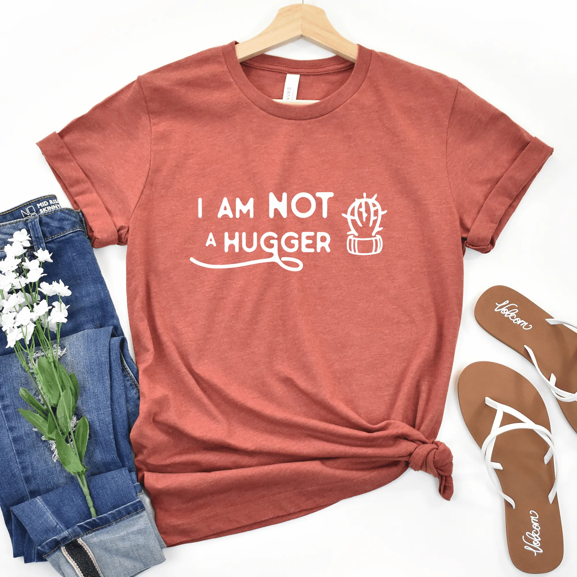 Not a Hugger Cactus Short Sleeve Tee