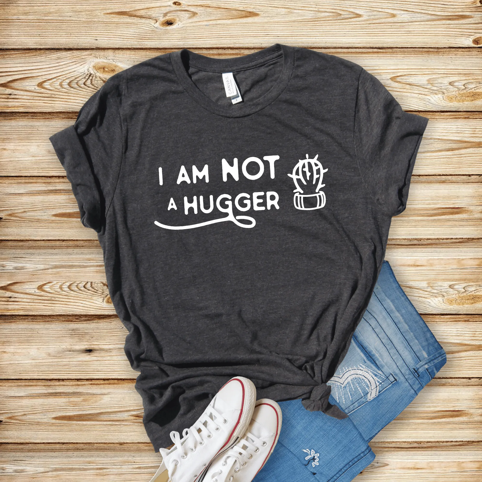Not a Hugger Cactus Short Sleeve Tee